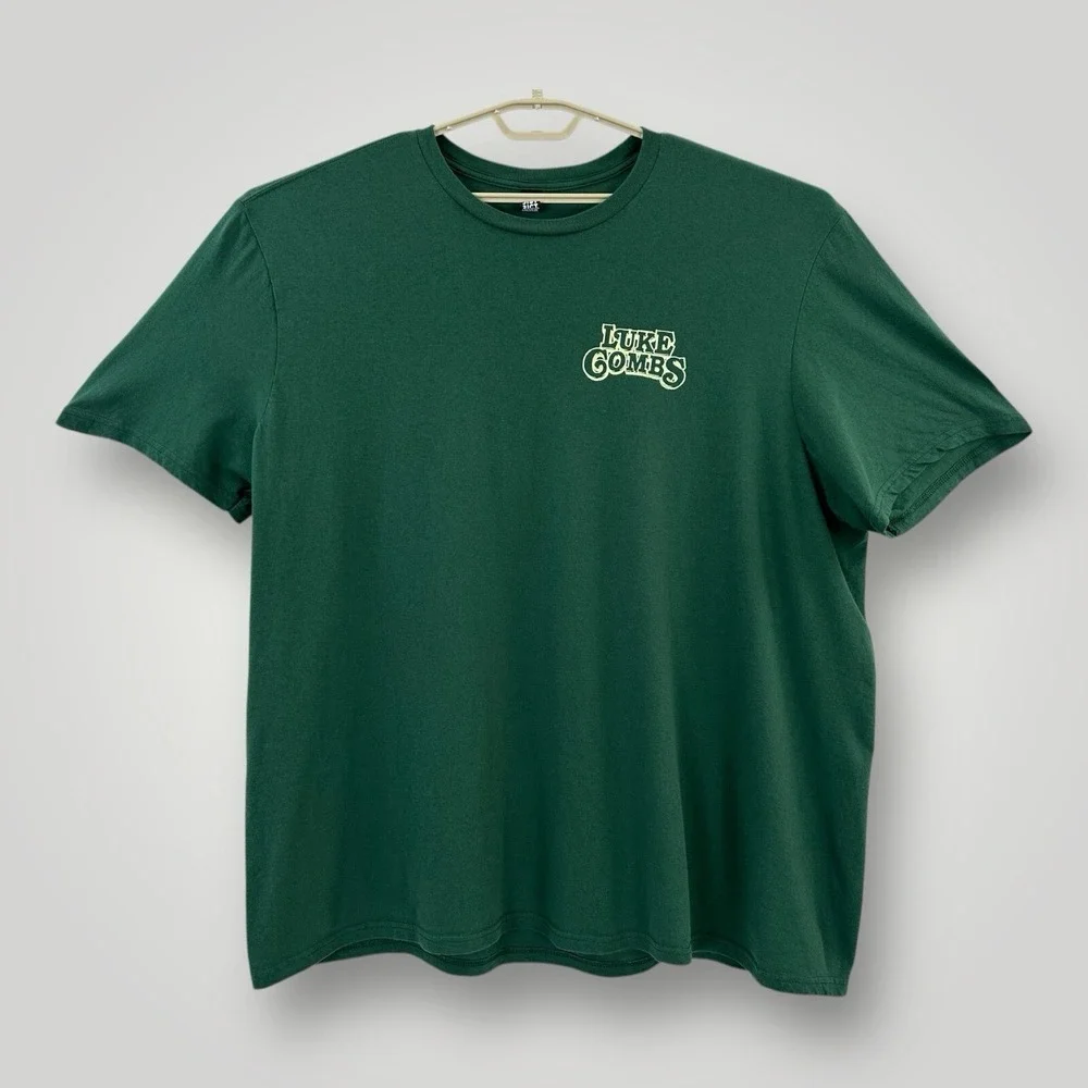 Luke Combs‎ Beer Never Broke My Heart Tour Shirt Mens 4XL Green Country Concert